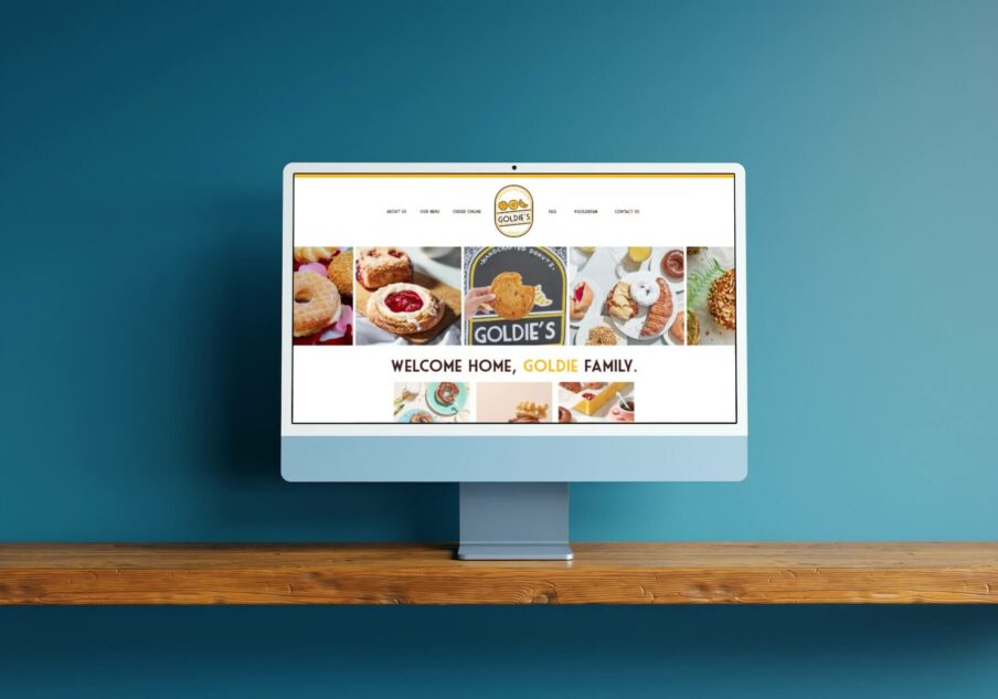 goldie's donuts & bakery website mockup