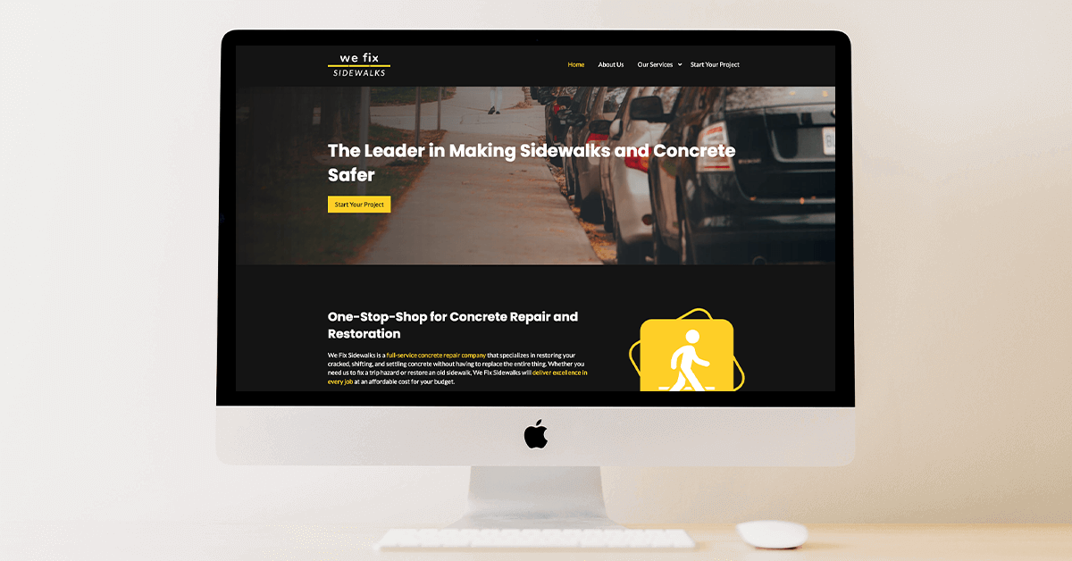 we fix sidewalks website after our redesign